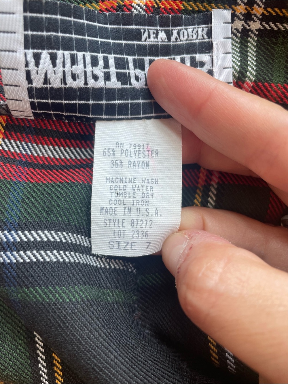 90s preppy plaid mini skort - Picture 5 of 8